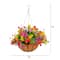 24" UV Resistant Artificial Daisy Hanging Basket DIY Kit